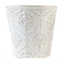 položky Kvetináč keramický kvetináč biela krémová béžová Ø13,5cm 2ks