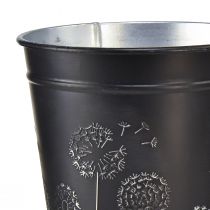 položky Kvetináč čierny strieborný kvetináč kovový Ø12,5 cm V11,5 cm