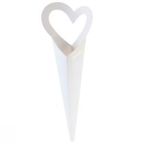 položky Kvetinová taška ruže darčekové balenie biela 46cm 12 ks