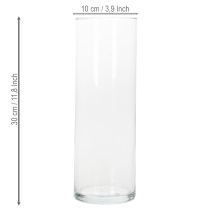 položky Váza na kvety, úzky sklenený valec, možno použiť ako sklenenú vázu alebo vysokú dekoračnú sklenenú vázu, 30 cm
