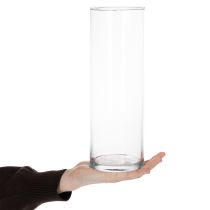 položky Váza na kvety, úzky sklenený valec, možno použiť ako sklenenú vázu alebo vysokú dekoračnú sklenenú vázu, 30 cm