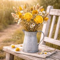 položky Kytica sušených kvetov s ružami vyrobená z dreva Sola. Elegantná kytica pre prírodnú dekoráciu domácnosti. 50 cm