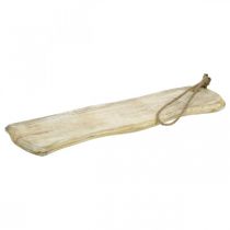 položky Drevený podnos, podnos so šnúrkou, prírodné drevo umývaná biela, shabby chic L60cm