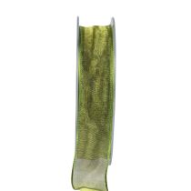 položky Šifónová stuha organzová stuha ozdobná stuha organza zelená 15mm 20m