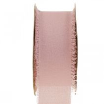 položky Šifónová stuha ružová látková stuha so strapcami 40mm 15m