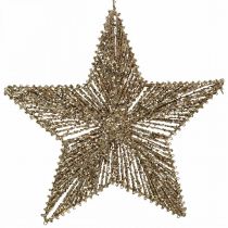 položky Ozdoby na vianočný stromček, adventné ozdoby, prívesky hviezda zlaté š30cm 4ks