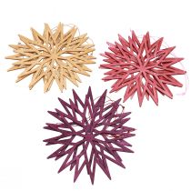 položky Vianočné ozdoby na stromček, snehové vločky, drevená dekorácia, škandinávsky štýl, 15 cm, 8 kusov