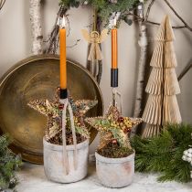 položky Ozdoby na vianočný stromček, adventné ozdoby, prívesky hviezda zlaté š30cm 4ks