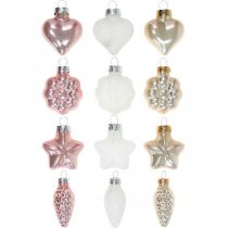 položky Ozdoby na vianočný stromček sklenené Ozdoby na vianočný stromček pastel 12 kusov