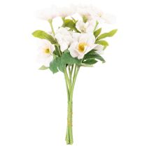položky Umelá vianočná kytica ruží, 35 cm, 6 kusov