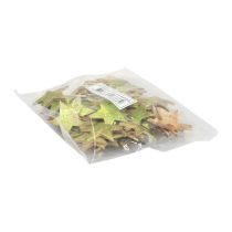 položky Bodková dekorácia vianočné hviezdy kokosovo zelená Ø5cm 50ks