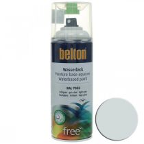 položky Bezplatná farba Belton na vodnej báze šedá vysoký lesk v spreji svetlošedá 400ml
