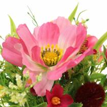položky Ozdobná kytica Cosmea a snehová guľa v zväzku Umelá ružová Rozmanité V18cm