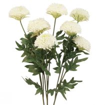 položky Dahlia dekoračné kvety umelé kvety biely kvet L64cm 3 ks