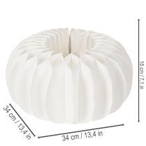 položky Papierová dekoračná guľa, moderná tekvicová dekorácia, papier s včelieho plástu, 34 cm, 2 kusy