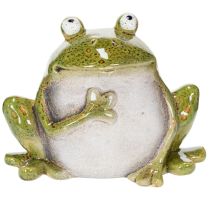 položky Dekoratívna žaba keramická zeleno-hnedá vintage D15,5 cm