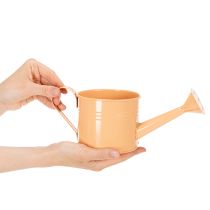 položky Sada dekoratívnych krhličiek v pastelovej lososovej, zelenej, žltozelenej farbe - kovový kvetináč Ø11cm V10cm, 8 kusov