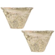 položky Dekoračný kvetináč zo živice hlinená terakota Ø17cm V11cm 2ks