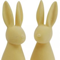 položky Dekoračný veľkonočný zajačik – 2. voľba – vločkovaný svetložltý V29,5 cm 2 ks