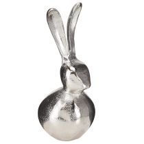 položky Ozdobný králik kovový veľkonočný strieborný okrúhly Ø12cm V25cm