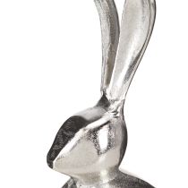 položky Ozdobný králik kovový veľkonočný strieborný okrúhly Ø12cm V25cm