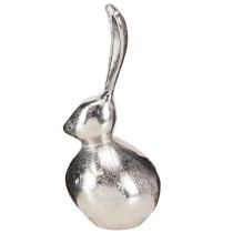položky Ozdobný králik kovový veľkonočný strieborný okrúhly Ø12cm V25cm