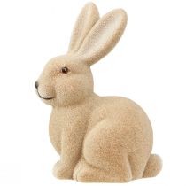 položky Ozdobný sediaci veľkonočný zajačik v hnedej farbe – 2. voľba – vločkovaný V22 cm