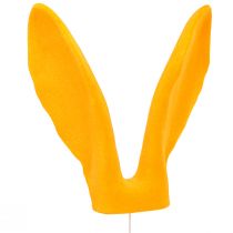položky Ozdobné králičie ušká zlatožltá tyčinka Veľkonočná dekorácia vločkovaná V56cm