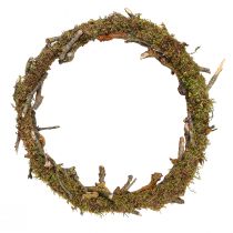 položky Dekoratívny veniec, prírodný, Ø33cm, lišajník, mach, veniec na dvere, dekorácia na stôl, dekorácia na stenu