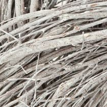 položky Ozdobný veniec z konárikov brestu, bielo-sivý praný Ø35cm