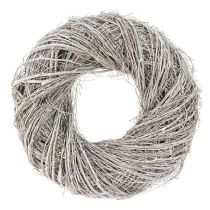 položky Ozdobný veniec z konárikov brestu, bielo-sivý praný Ø40cm