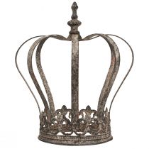 Článok Dekoratívna koruna s kovovou dekoráciou v antickom vzhľade, hrdzavá, Ø19,5 cm, V22 cm
