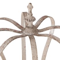 položky Ozdobná korunka Vintage kovová korunka sivá hrdzavá Ø19cm V22cm