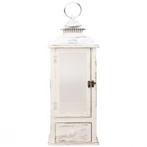 Článok Dekoračný lampáš vintage so zásuvkou biela 20×20cm V51cm
