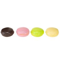 položky Umelé ozdobné makrónové sušienky meringue, farebné, 5 cm, 8 kusov, cukrárska dekorácia makrónov