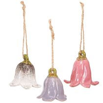 položky Ozdobná konvalinka na zavesenie keramické kvety 7cm 3 ks