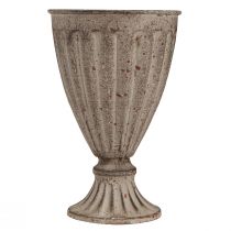 Článok Dekoratívny kvetináč na trofeje starožitný vzhľad sivohnedý Ø13cm V19cm