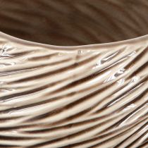 položky Dekoračná misa kvetináč keramická béžová hnedá Ø15cm 2ks