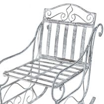 položky Ozdobné sane biele umývané kovové sánky 47×21×32,5cm