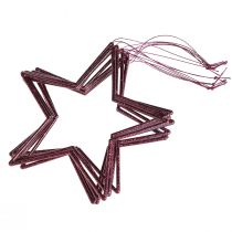 položky Dekoratívna vianočná ozdoba s hviezdičkami, závesná trblietavá, Ø18cm, sada 8 kusov