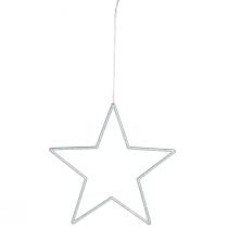 položky Dekoratívne strieborné hviezdičky, trblietavé vianočné ozdoby na stromček, 18 cm, 8 kusov, vianočná dekorácia na stromček