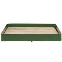 položky Dekoratívny kovový štvorcový podnos so zeleným dreveným podstavcom 25,5 × 25,5 cm