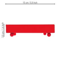 položky Dekoratívny štvorcový podnos červený kovový podnos 15×15cm 2ks