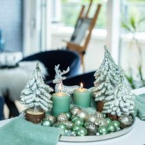 položky Ozdobný vianočný stromček, zimná dekorácia, jedľa so snehom V19cm