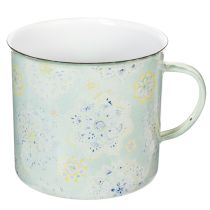 Článok Dekoratívny hrnček, kvetináč, mandala, smaltovaný, Ø13cm V12cm