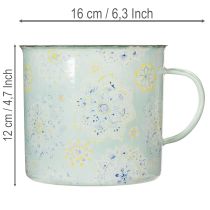 Článok Dekoratívny hrnček, kvetináč, mandala, smaltovaný, Ø13cm V12cm