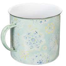 Článok Dekoratívny hrnček, kvetináč, mandala, smaltovaný, Ø13cm V12cm