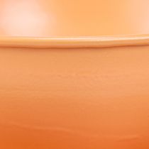 položky Dekoratívny hrnček Ø16cm V9cm s kovovým tanierom, oranžový, 2 kusy