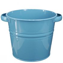 položky Ozdobný kvetináč kovový v modrej farbe 31cmx26cmx21,5cm