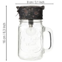 položky Dekoratívny pohár na pitie s LED lampou Ø8cm V16cm